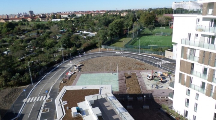 Realizzazione  Edifici residenziali Milano via Cenni - Opere esterne