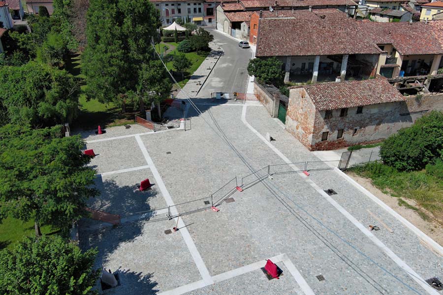 vista parziale della nuova pavimentazione